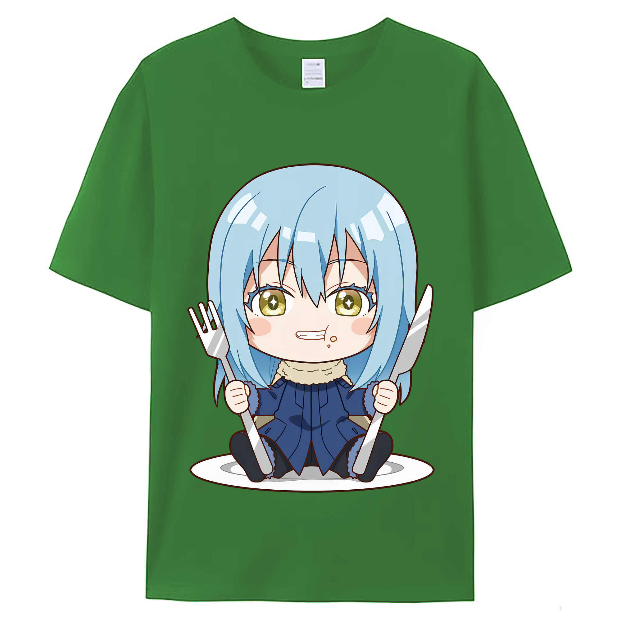 （画像用） 転スラ Regarding Reincarnated to Slime レディースカジュアルプリントTシャツ（綿100％）